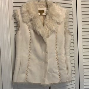 Cuddly Winter White Faux Shearling Vest